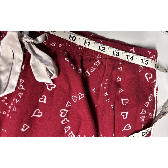 Victoria's Secret Pajama Set Red White Hearts Valentine's Day Size L - Picture 8 of 9